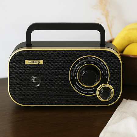 Radio FM/AM, 2W, antena teleskopowa, retro design, 230V/baterie Camry CR 1910g