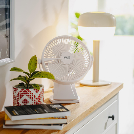 Wentylator biurkowy z klipsem 2w1 Adler AD7342 biały