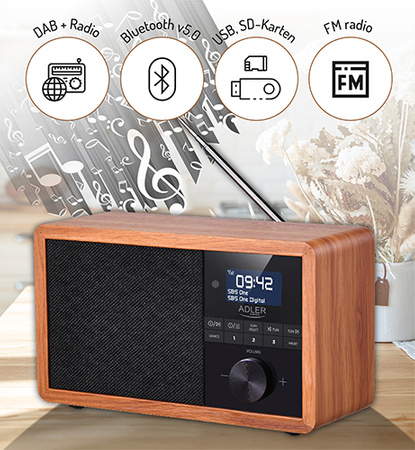 Radio DAB+ z Bluetooth, Adler AD 1184