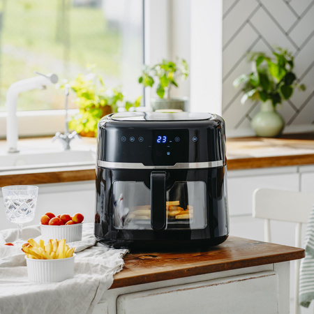 Frytkownica beztłuszczowa 8L, Air Fryer 2500W, 9 programów, dotyk LED Adler AD 6318