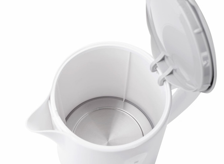 Czajnik elektryczny plastikowy 2,5L, 2200W, biały, obrotowa podstawa – Adler AD 1244