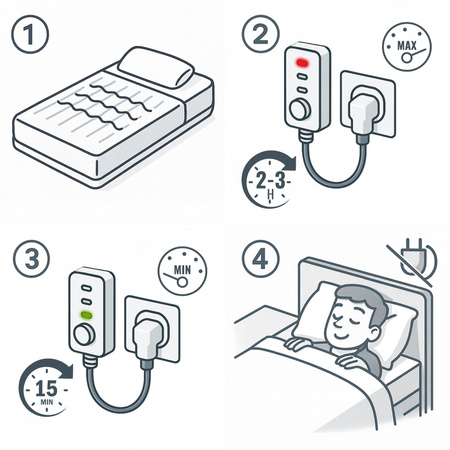 Elektryczny koc podkładowy z czasomierzem Camry - komfort cieplny CR 7436