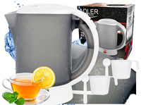 Podróżny Czajnik Plastikowy 0,6L Kompaktowy - Adler AD 1268