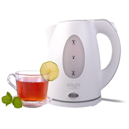 Plastikowy Czajnik Kuchenny 1,5 L z Ergonomicznym Uchwyt - Adler AD 1207