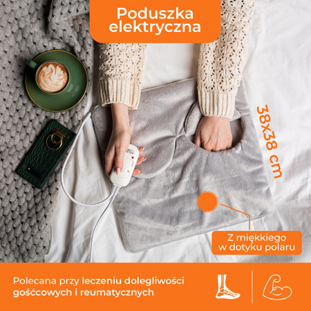 Elektryczna Poduszka Grzewcza Szara 37x37 cm - Adler AD 7403