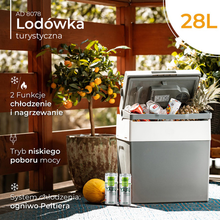 Lodówka turystyczna elektryczna 28L 12V 230V Adler AD 8078 AD8078