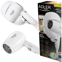 Suszarka hotelowa 1600W, montaż na ścianie, auto-off, 2 stopnie mocy Adler AD 2252
