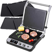 Grill elektryczny 3000W, rozkładany 2w1, wyświetlacz LED, 2 płyty Adler AD 3059
