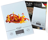 Waga kuchenna elektroniczna 5 kg, 1 g, obliczanie objętości mleka i wody Adler AD 3138