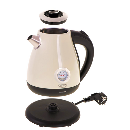 Czajnik metalowy z termometrem 1,7L, 2200W, stal szlachetna, analogowy wskaźnik – Camry CR 1344