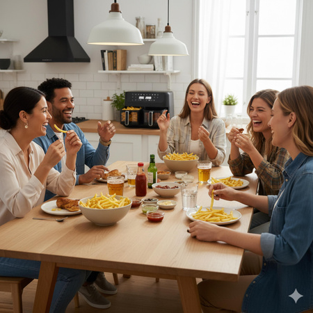 Frytkownica beztłuszczowa 11L, 2 kosze, Air Fryer 2700W, 8 programów Adler AD 6324