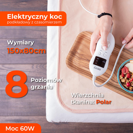 Elektryczny Koc Podkładowy z Czasomierzem - Camry CR 7423