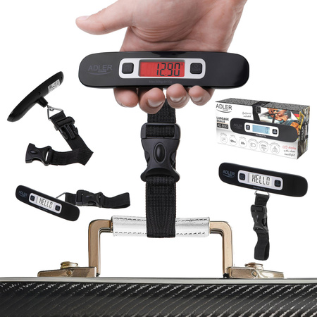 Elektroniczna Waga do Bagażu 50 kg, Kompaktowa i Lekka, Adler AD 8190