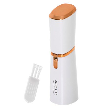 Trymer damski do twarzy, dyskretny, bezbolesna depilacja, lampka LED Adler AD 2939