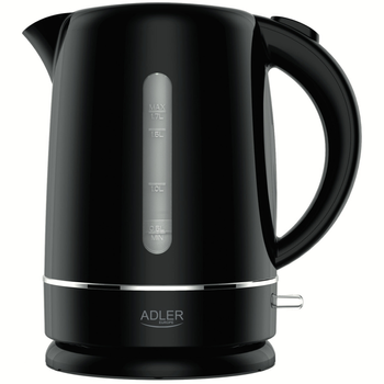 Czajnik elektryczny 2200W, 1.7L, płaska grzałka, filtr antywapienny Adler AD 1385 Black