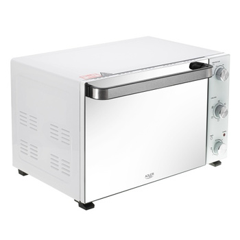 Piekarnik elektryczny 48L, konwekcja, rożen, 5 trybów pieczenia, biały, Adler AD 6027