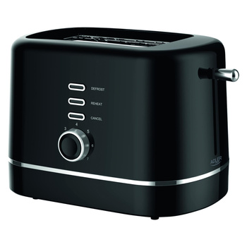 Toster 850W, 7 poziomów opiekania, rozmrażanie, ruszt do bułek Adler AD 3224