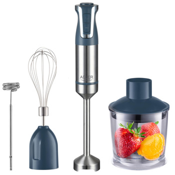 Blender ręczny 1800W, 20 prędkości, 5 końcówek, funkcja Turbo Adler AD 4627