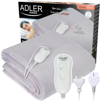 Elektryczny Koc Podkładowy z Termoregulacją, Energooszczędny, Adler AD 7425